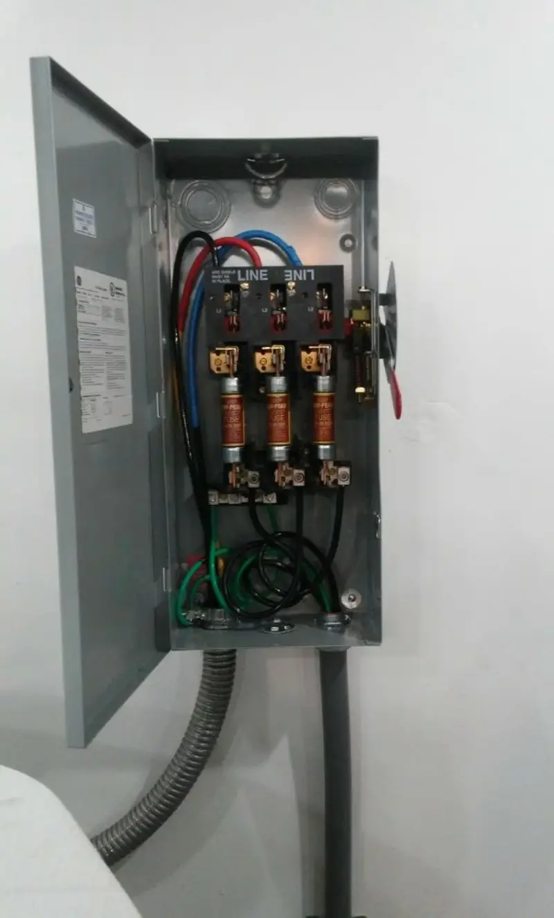 Three-phase disconnect switch installed for Electrical Wiring & Rewiring in Rochester