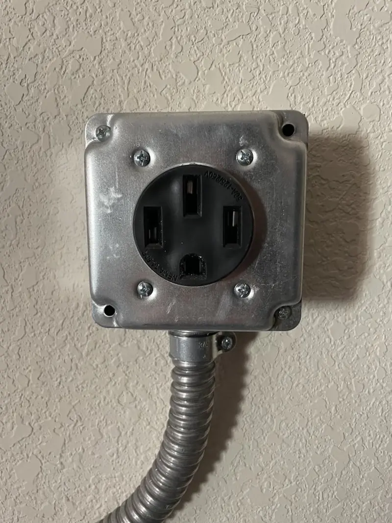 NEMA 14-50 outlet installed for Electrical Panel Upgrade in Rochester